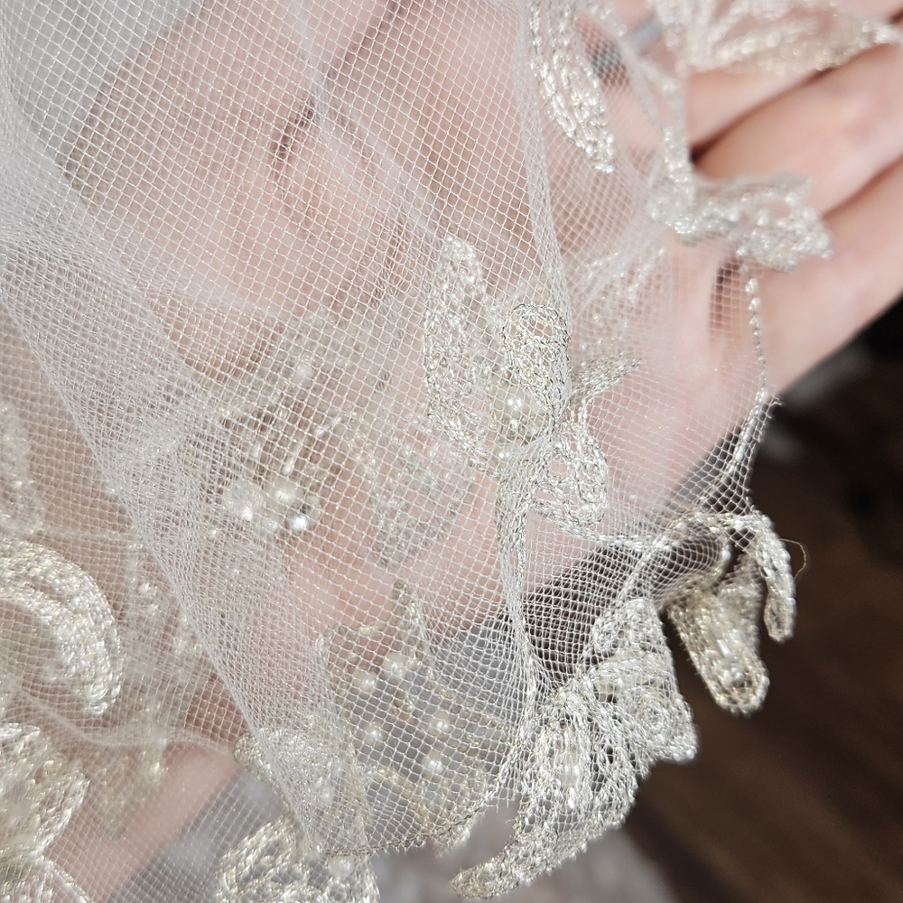 Melissa Sweet Wedding Dress & Veil - Picture 5 of 9